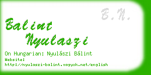 balint nyulaszi business card